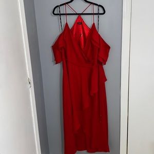 City Chic Miss Jessica (Elegant) Maxi Dress in red (scarlet) in size 20 (Large)
